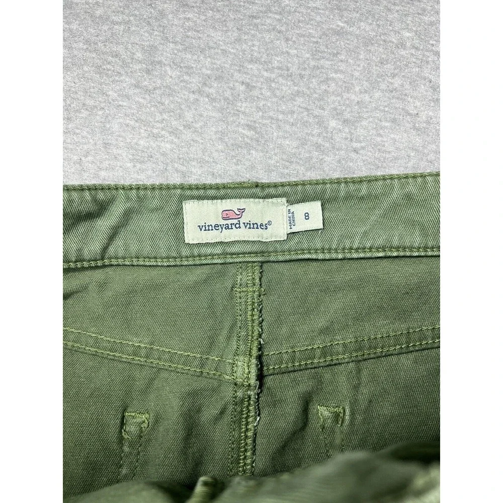 Vineyard Vines Green‎ Jean Pockets Zip Closure Short Mini Skirt Size 8